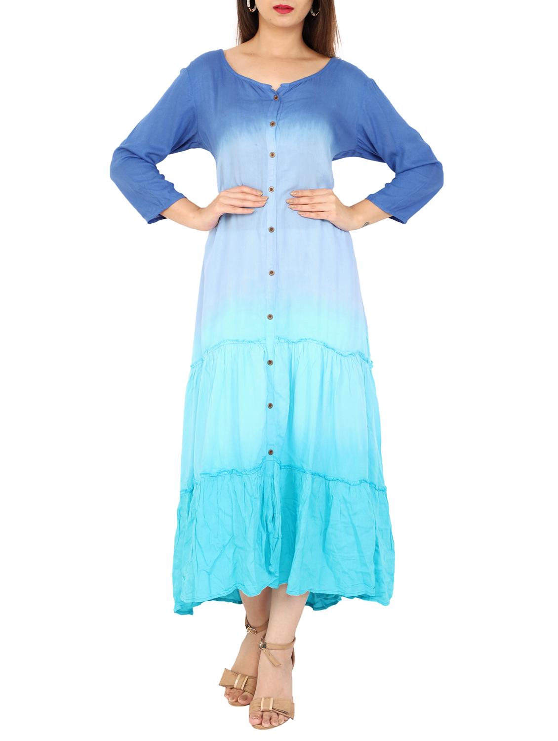 Ombre tiered kurta - 15496512 - Zoom Image - 1