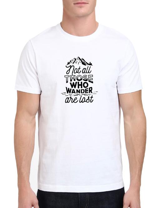 white cotton chest print tshirt - 15496629 - Standard Image - 1