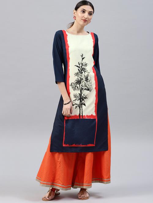 Printed straight kurta - 15496800 - Very Small Image - 1