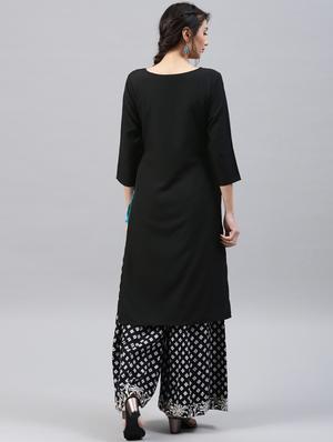 printed straight kurta - 15496809 - Standard Image - 3