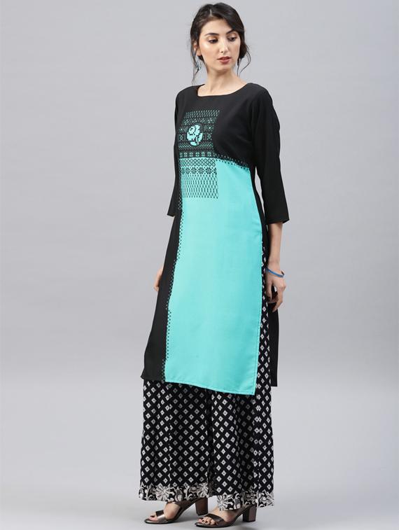 printed straight kurta - 15496809 - Zoom Image - 2