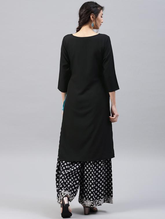 printed straight kurta - 15496809 - Zoom Image - 3