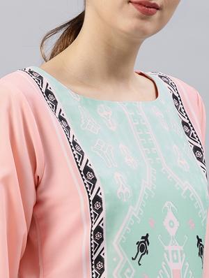 printed straight kurta - 15496815 - Standard Image - 4