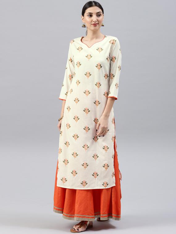 Printed straight kurta - 15496827 - Zoom Image - 1