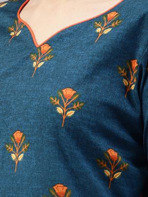 printed straight kurta - 15496828 - Standard Image - 4