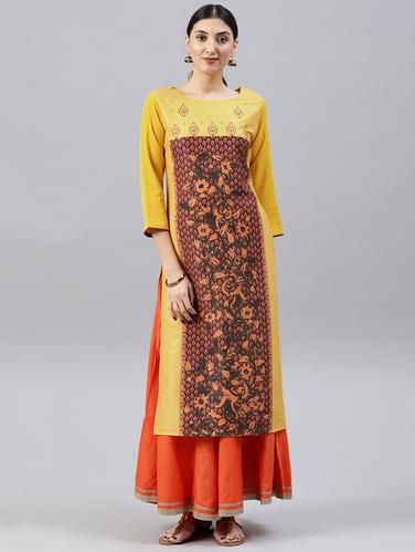 Printed straight kurta - 15496831 - Very Small Image - 1