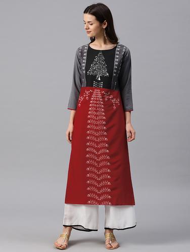 Printed straight kurta - 15496842 - Very Small Image - 1