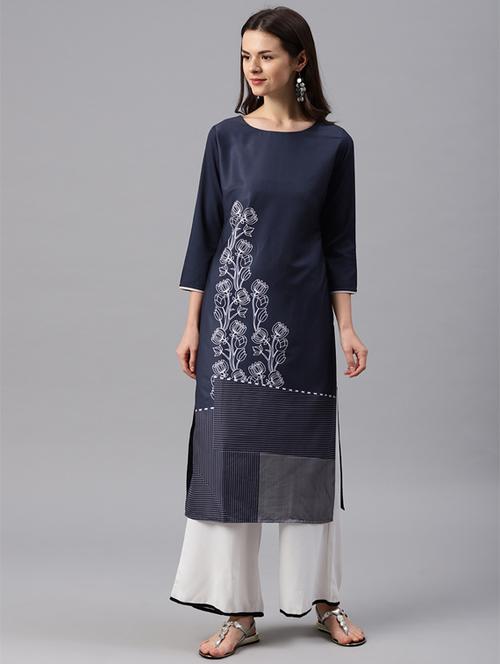 Printed straight kurta - 15496845 - Standard Image - 1