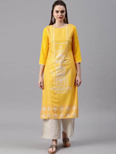 Printed straight kurta - 15496852 - Very Small Image - 1
