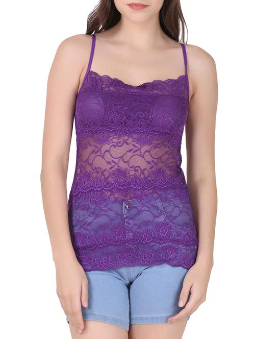 purple lacy camisole - 15496966 - Very Small Image - 1