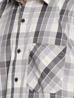 grey cotton casual shirt - 15497337 - Standard Image - 4