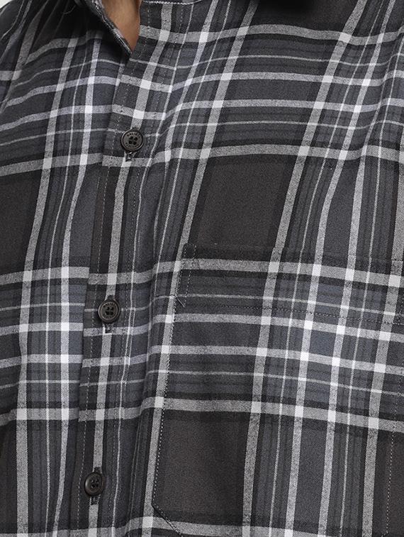 grey cotton casual shirt - 15497338 - Zoom Image - 4