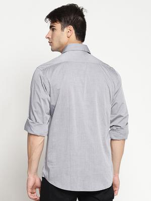 grey cotton casual shirt - 15497353 - Standard Image - 3