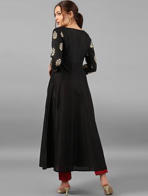 block print anarkali kurta - 15497416 - Standard Image - 3