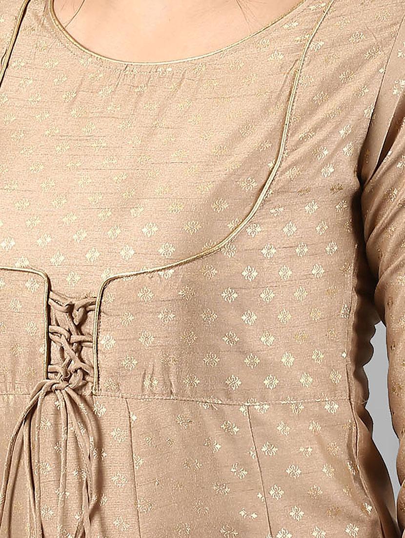 anarkali block print kurta - 15497418 - Zoom Image - 4