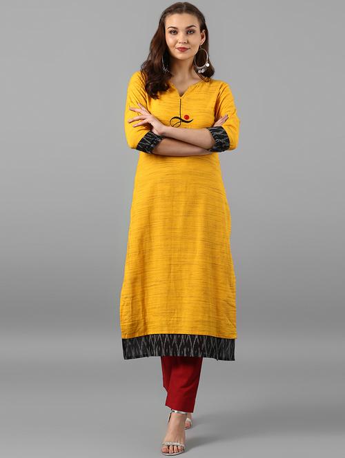 Embroidered straight kurta - 15497438 - Standard Image - 1