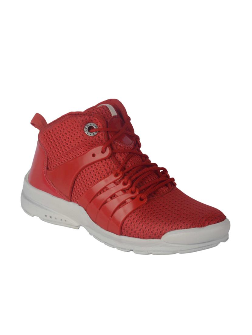red Mesh lace up sport shoes - 15497489 - Zoom Image - 1