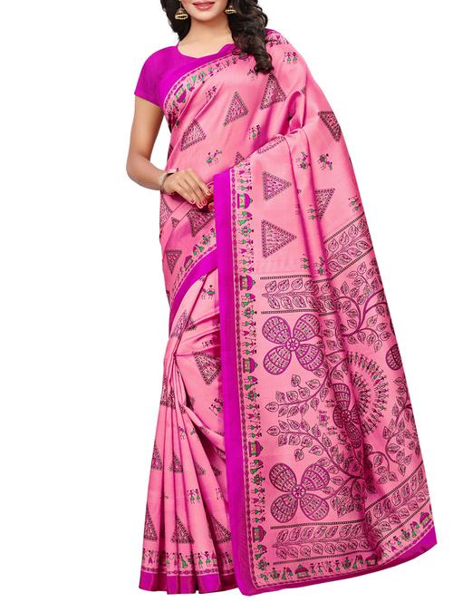 warli printed saree with blouse - 15497513 - Standard Image - 1