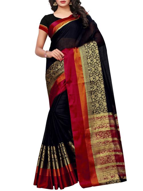 Disty floral bordered maheshwari saree with blouse - 15497528 - Standard Image - 1
