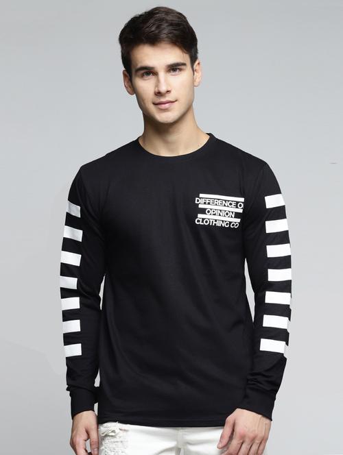 black cotton monochrome t-shirt - 15497583 - Standard Image - 1