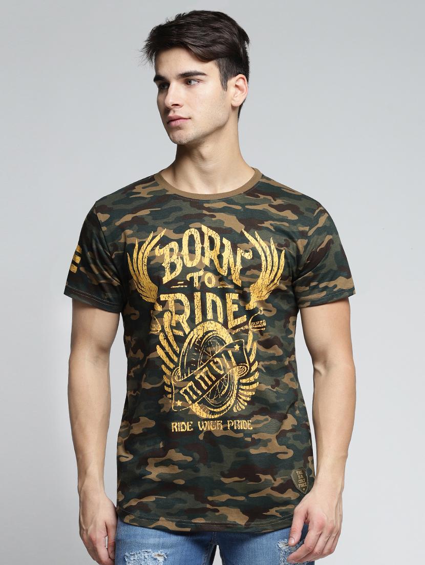 multi colored cotton all over print t-shirt - 15497614 - Zoom Image - 1
