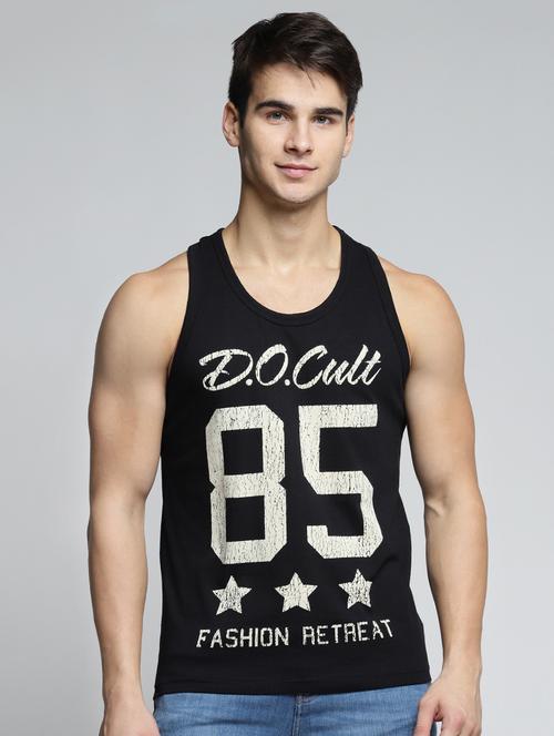 black cotton vest - 15497635 - Standard Image - 1