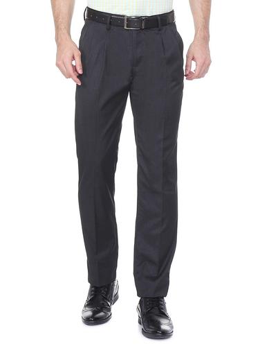 black polyester blend pleated formal trouser - 15497706 - Very Small Image - 1