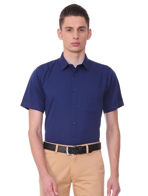 blue cotton casual shirt - 15497729 - Standard Image - 1
