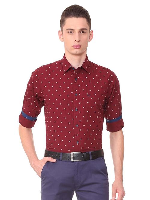 red cotton casual shirt - 15497732 - Very Small Image - 1