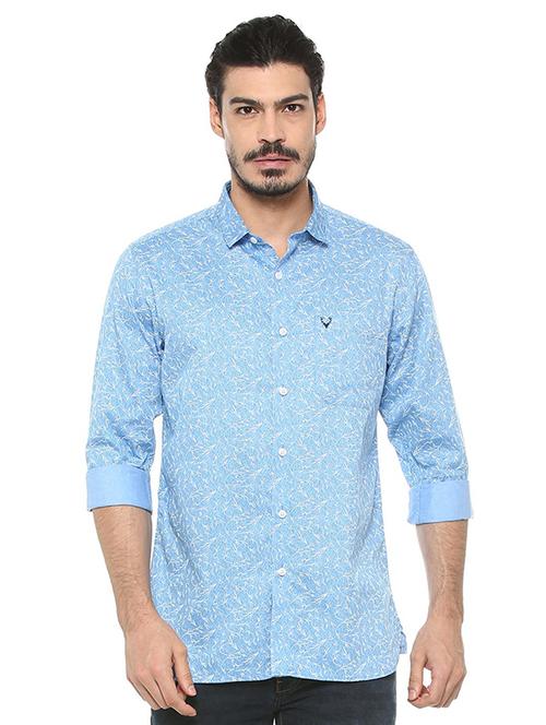 blue cotton casual shirt - 15497738 - Standard Image - 1