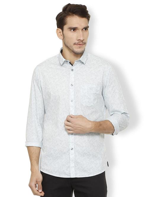 blue cotton casual shirt - 15497741 - Standard Image - 1