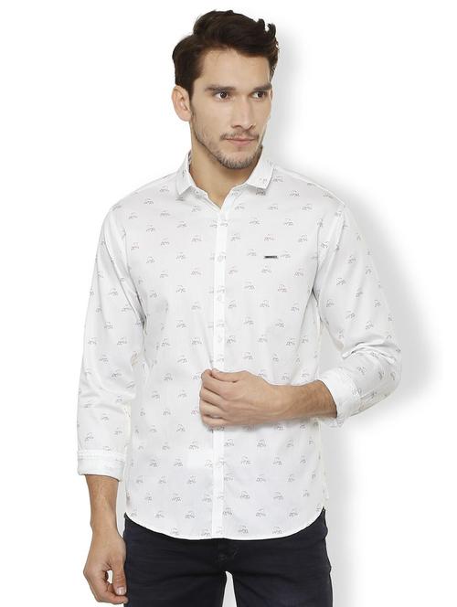 white cotton casual shirt - 15497744 - Standard Image - 1