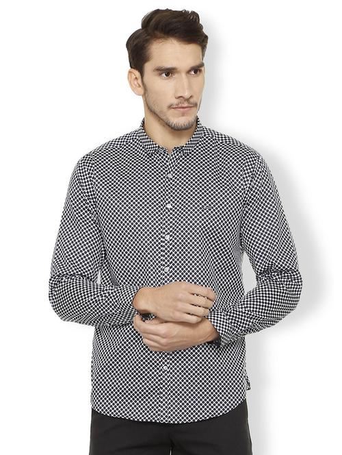 black cotton casual shirt - 15497745 - Standard Image - 1