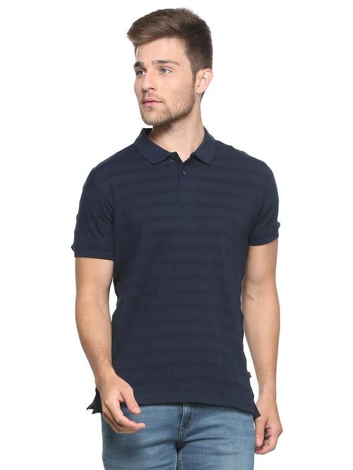 navy blue polyester polo t-shirt - 15497766 - Very Small Image - 1