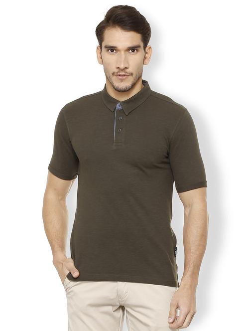 brown cotton polo t-shirt - 15497780 - Standard Image - 1