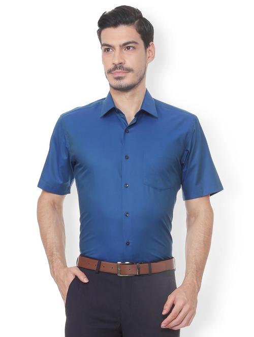 blue cotton formal shirt - 15497847 - Standard Image - 1