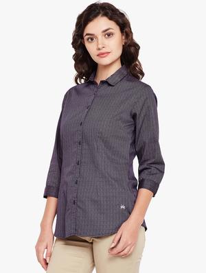 plum printed shirt - 15497861 - Standard Image - 2