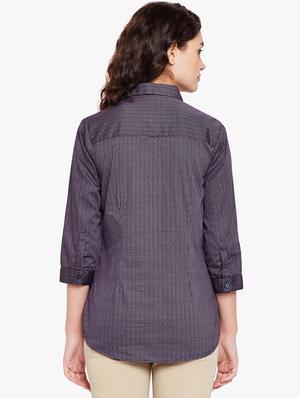 plum printed shirt - 15497861 - Standard Image - 3