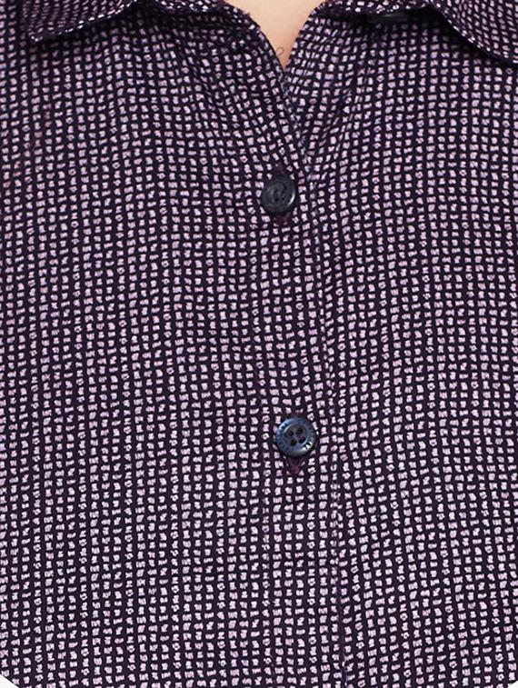 plum printed shirt - 15497861 - Zoom Image - 4
