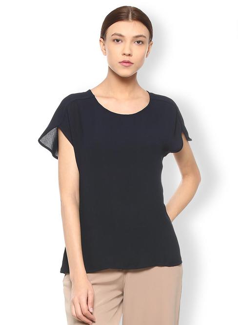 round neck regular top - 15497969 - Standard Image - 1