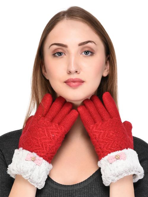 red acrylic gloves - 15498057 - Very Small Image - 1
