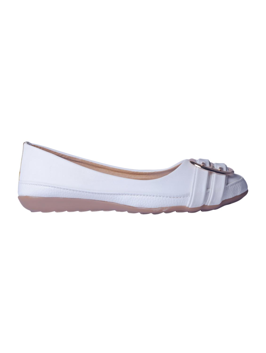 white slip on ballerinas - 15498155 - Zoom Image - 2