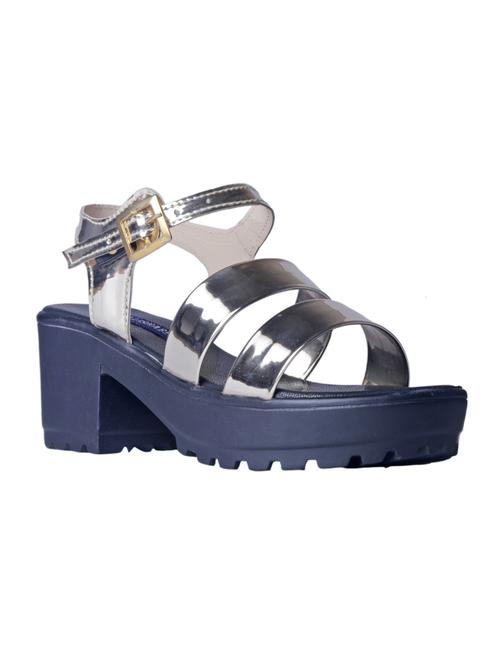 silver back strap sandals - 15498164 - Standard Image - 1