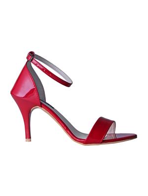 red ankle strap sandals - 15498167 - Standard Image - 2