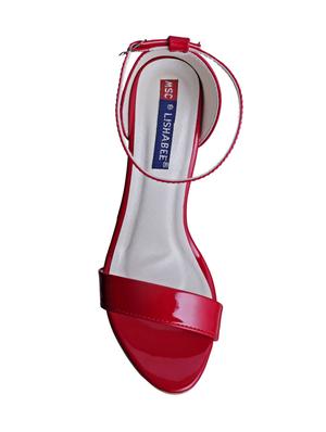 red ankle strap sandals - 15498167 - Standard Image - 4