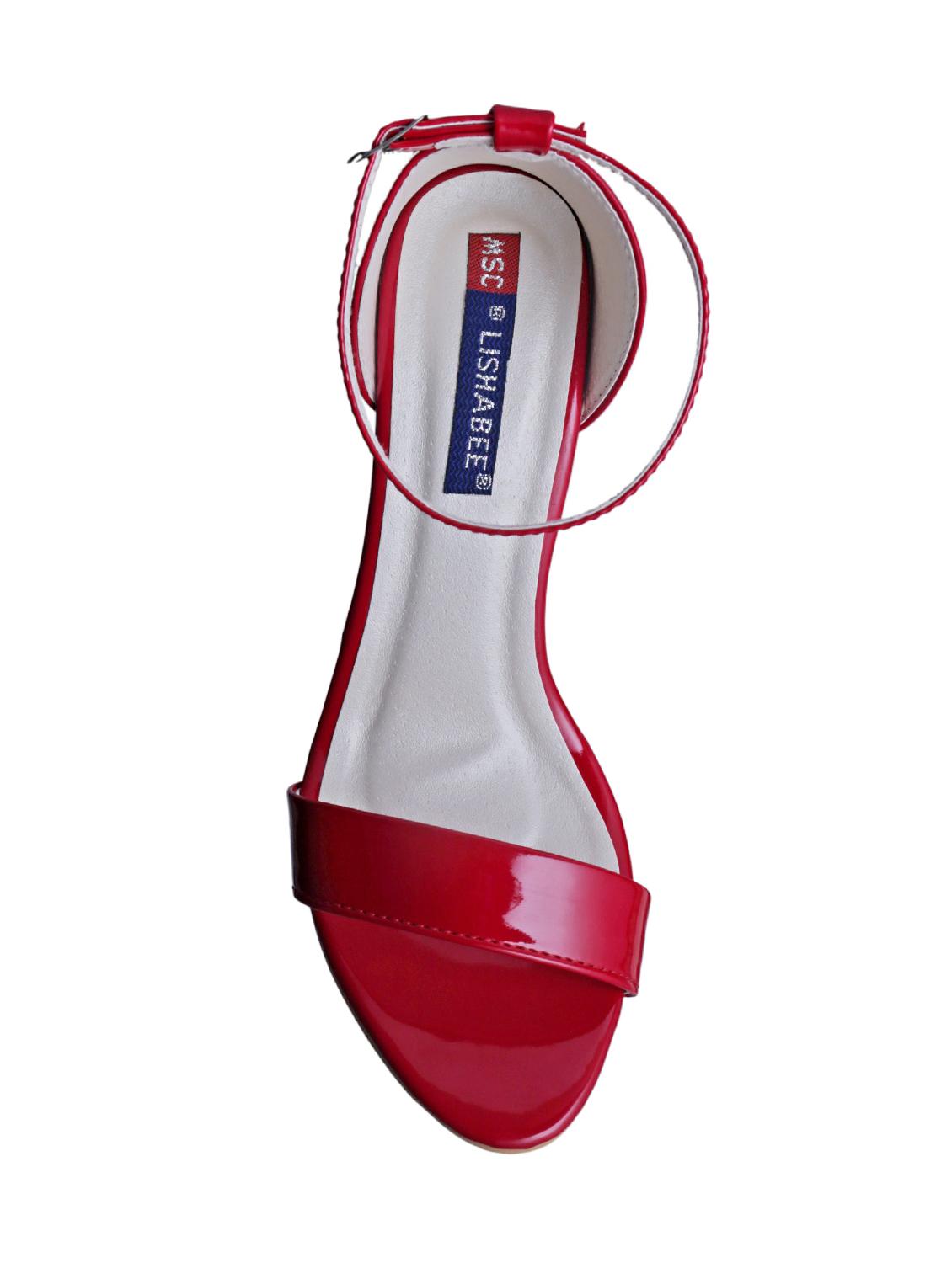 red ankle strap sandals - 15498167 - Zoom Image - 4