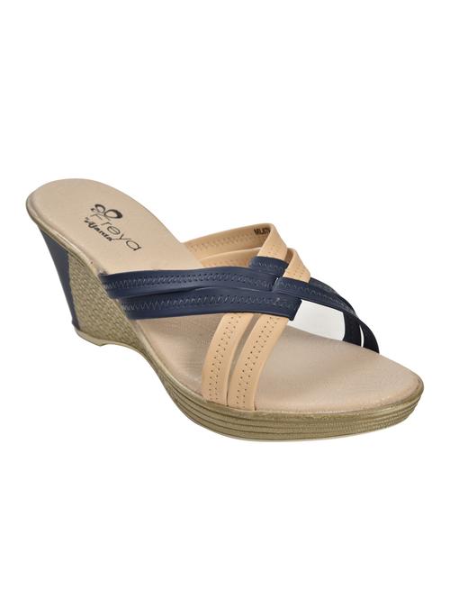 blue slip on wedges - 15498184 - Very Small Image - 1