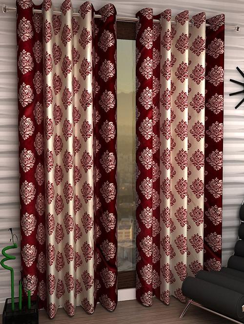 Set of 6 Polyester Long Door Curtains - 15498217 - Standard Image - 1
