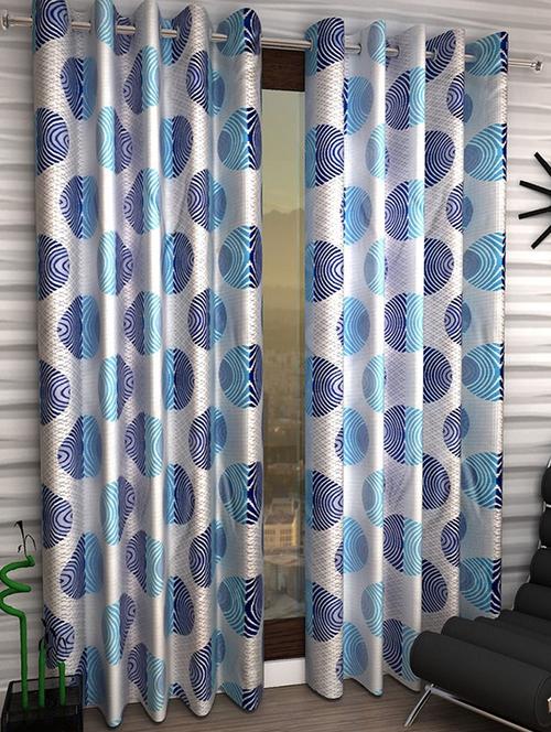 Set of 6 Polyester Long Door Curtains - 15498221 - Standard Image - 1
