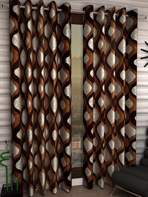 Set of 6 Polyester Long Door Curtains - 15498231 - Standard Image - 1